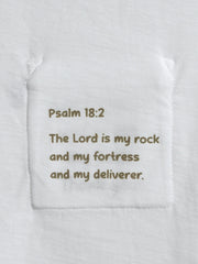 Holy Pals T-Shirt White Prayer Pocket Long Sleeve Shirt Cotton