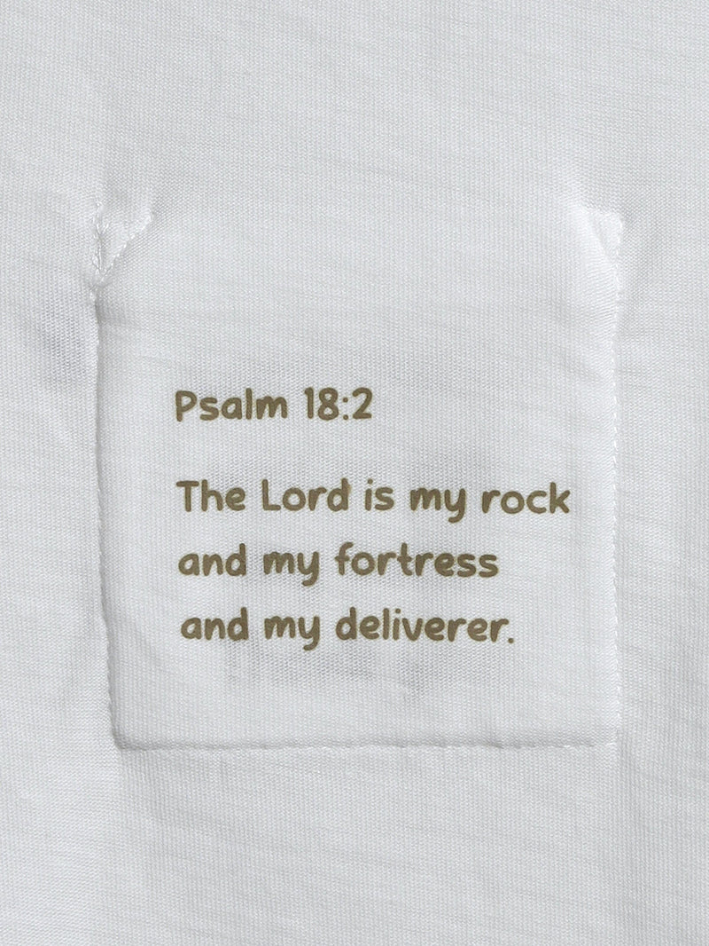 Holy Pals T-Shirt White Prayer Pocket Long Sleeve Shirt Cotton