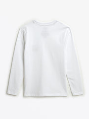 Holy Pals T-Shirt White Prayer Pocket Long Sleeve Shirt Cotton