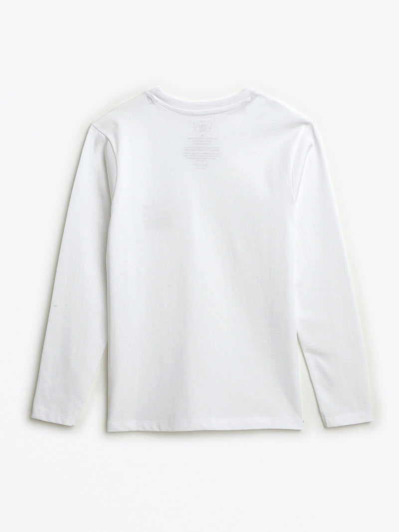 Holy Pals T-Shirt White Prayer Pocket Long Sleeve Shirt Cotton