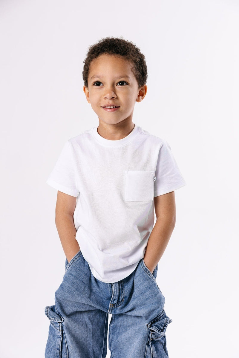 Holy Pals T-Shirt White Prayer Pocket Short Sleeve T-Shirt Cotton