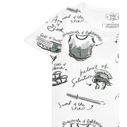 Holy Pals Two Piece Armor of God White PJ Short Sleeve & Pants Set Bamboo