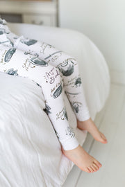 Holy Pals Two Piece Armor of God White PJ Short Sleeve & Pants Set Bamboo