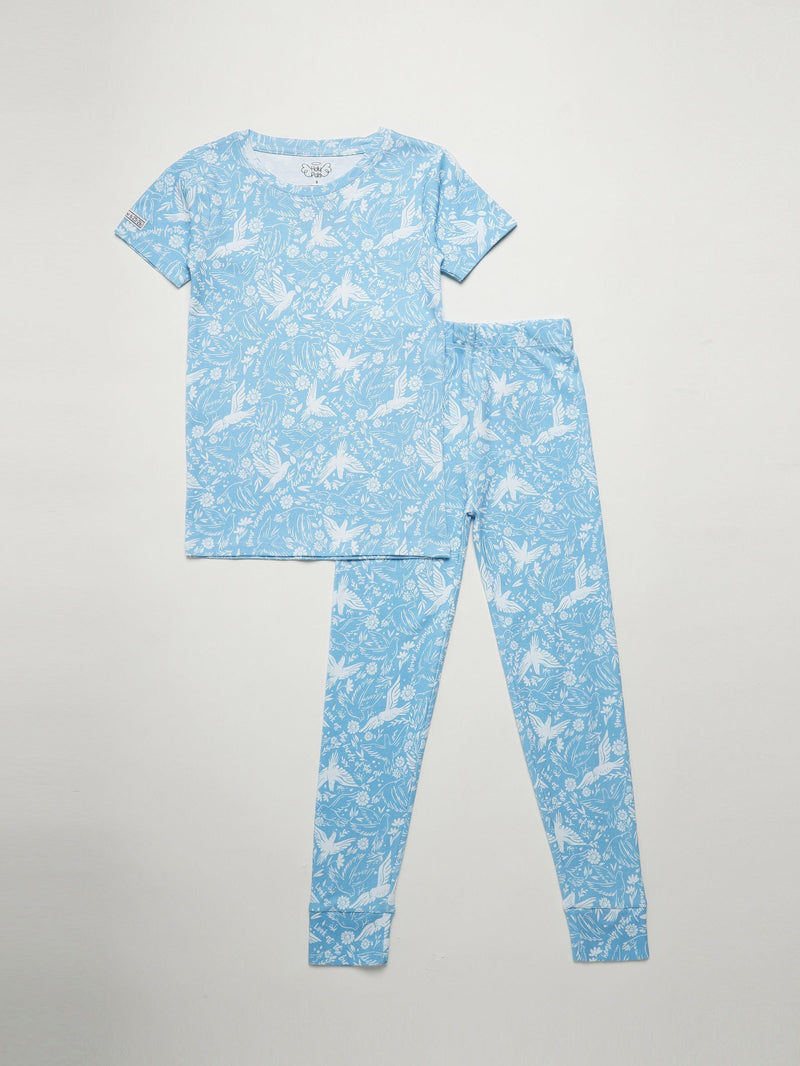 Holy Pals Two Piece Birds of the Air Short Sleeve Set Cotton