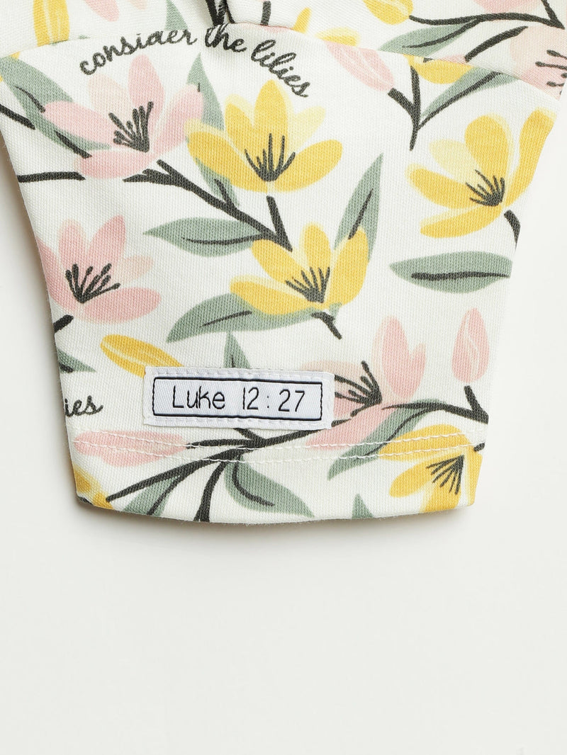 Holy Pals Two Piece Consider the Lilies Short Sleeve Set Cotton