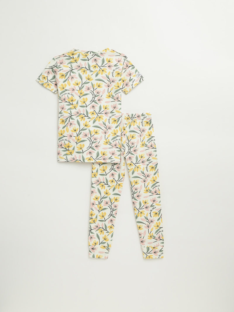 Holy Pals Two Piece Consider the Lilies Short Sleeve Set Cotton