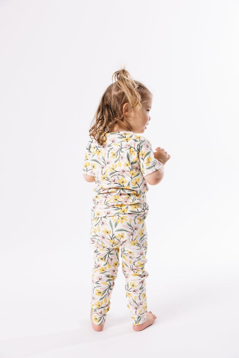 Holy Pals Two Piece Consider the Lilies Short Sleeve Set Cotton