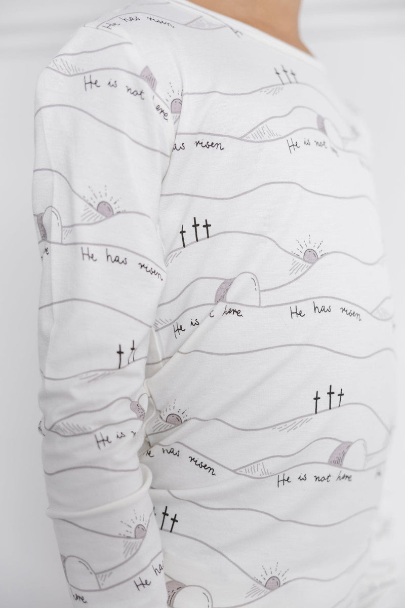 Holy Pals Two Piece Early Sunday Morning PJ Long Sleeve Set Bamboo