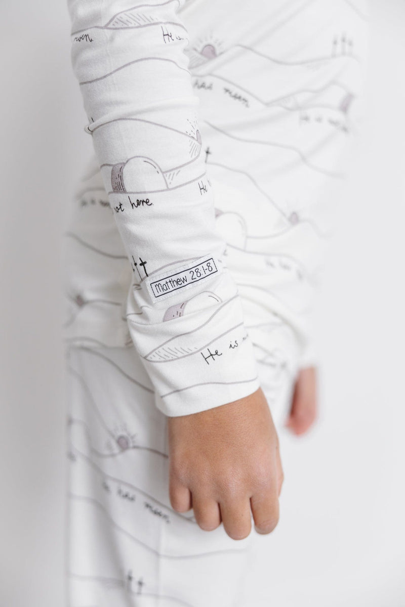 Holy Pals Two Piece Early Sunday Morning PJ Long Sleeve Set Bamboo