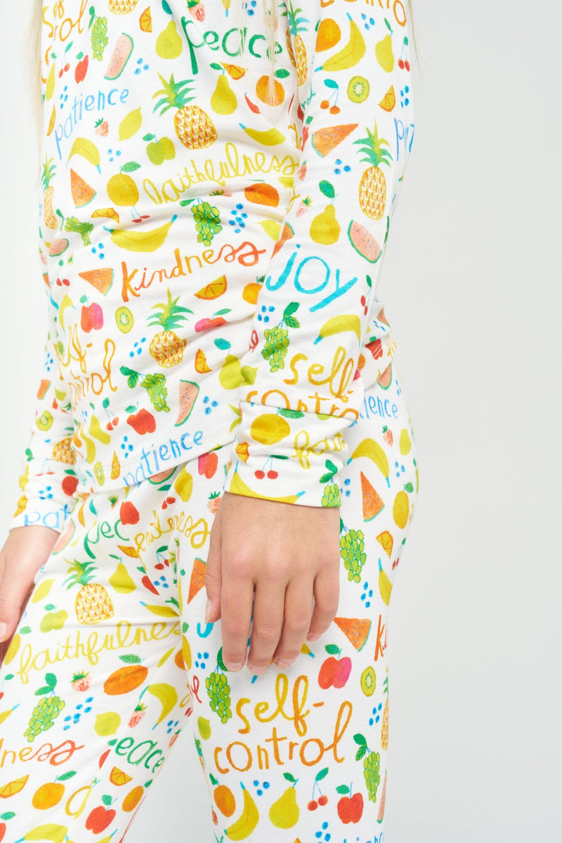 Holy Pals Two Piece Fruit of the Spirit PJ Long Sleeve & Pants Set Bamboo