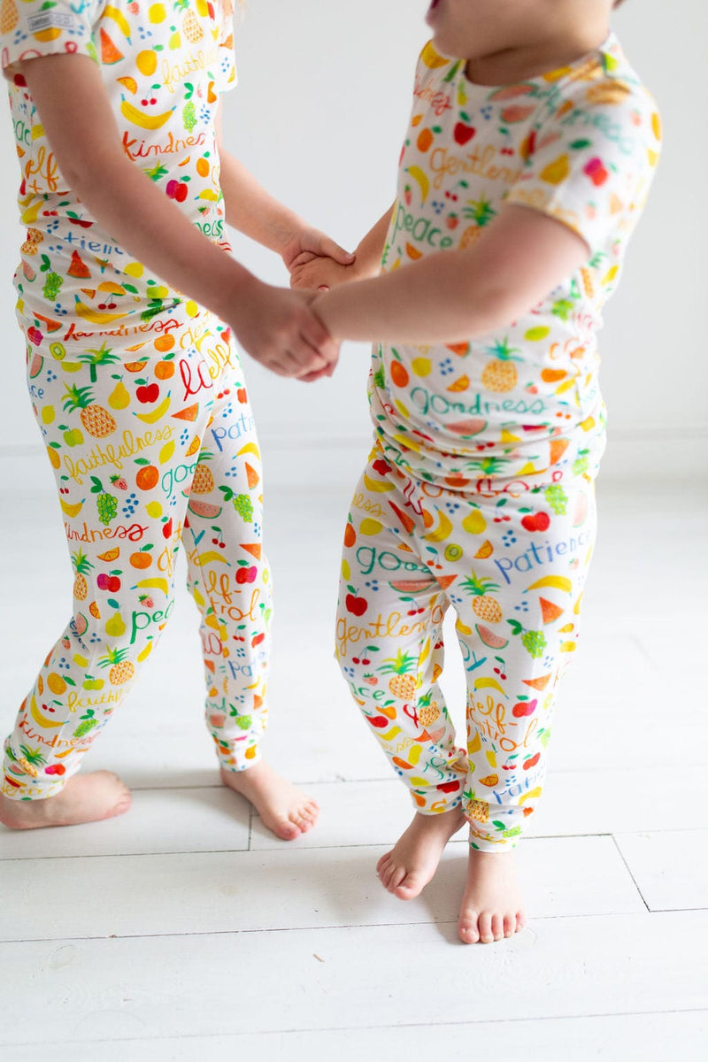 Holy Pals Two Piece Fruit of the Spirit PJ Short Sleeve & Pants Set Bamboo