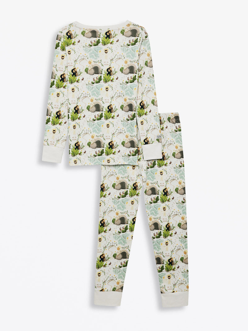 Holy Pals Two Piece He Is Risen PJ Long Sleeve Set Cotton
