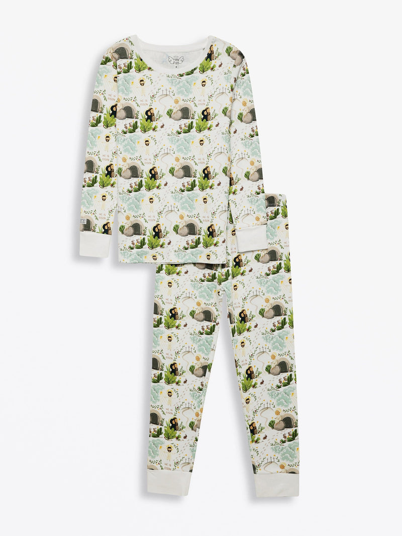 Holy Pals Two Piece He Is Risen PJ Long Sleeve Set Cotton