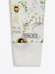 Holy Pals Two Piece He Is Risen PJ Long Sleeve Set Cotton