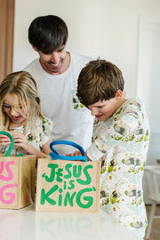Holy Pals Two Piece He Is Risen PJ Long Sleeve Set Cotton