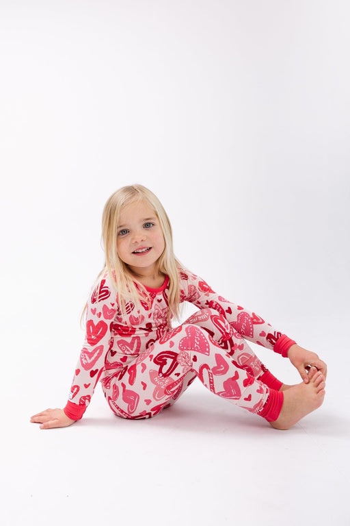 Holy Pals Two Piece John 3:16 Pink Long Sleeve Set Bamboo