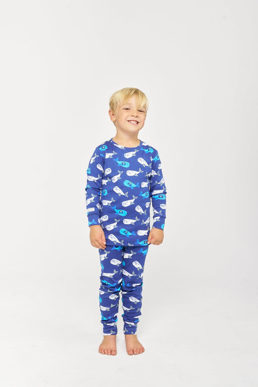 Holy Pals Two Piece Jonah Blue PJ Long Sleeve Set Cotton