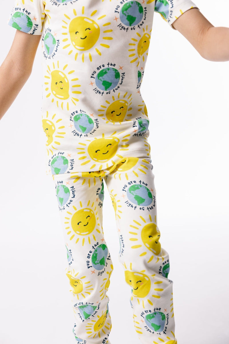 Holy Pals Two Piece Light of the World Short Sleeve Set Cotton