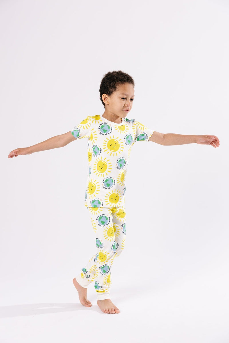 Holy Pals Two Piece Light of the World Short Sleeve Set Cotton