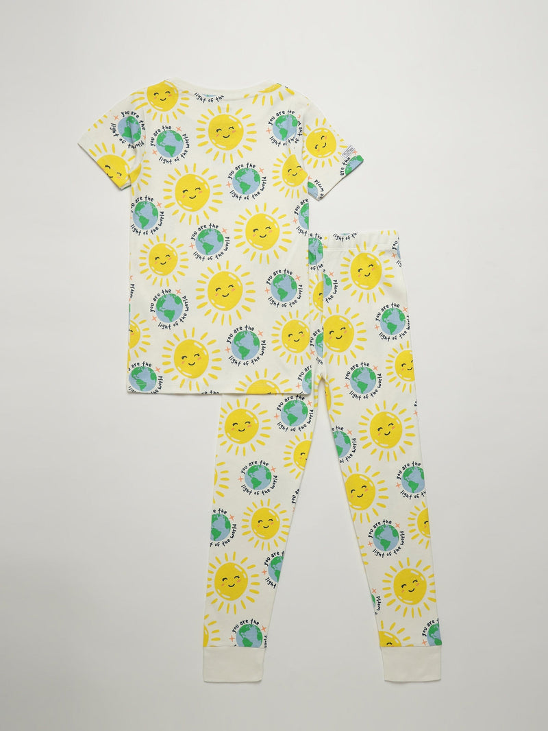 Holy Pals Two Piece Light of the World Short Sleeve Set Cotton