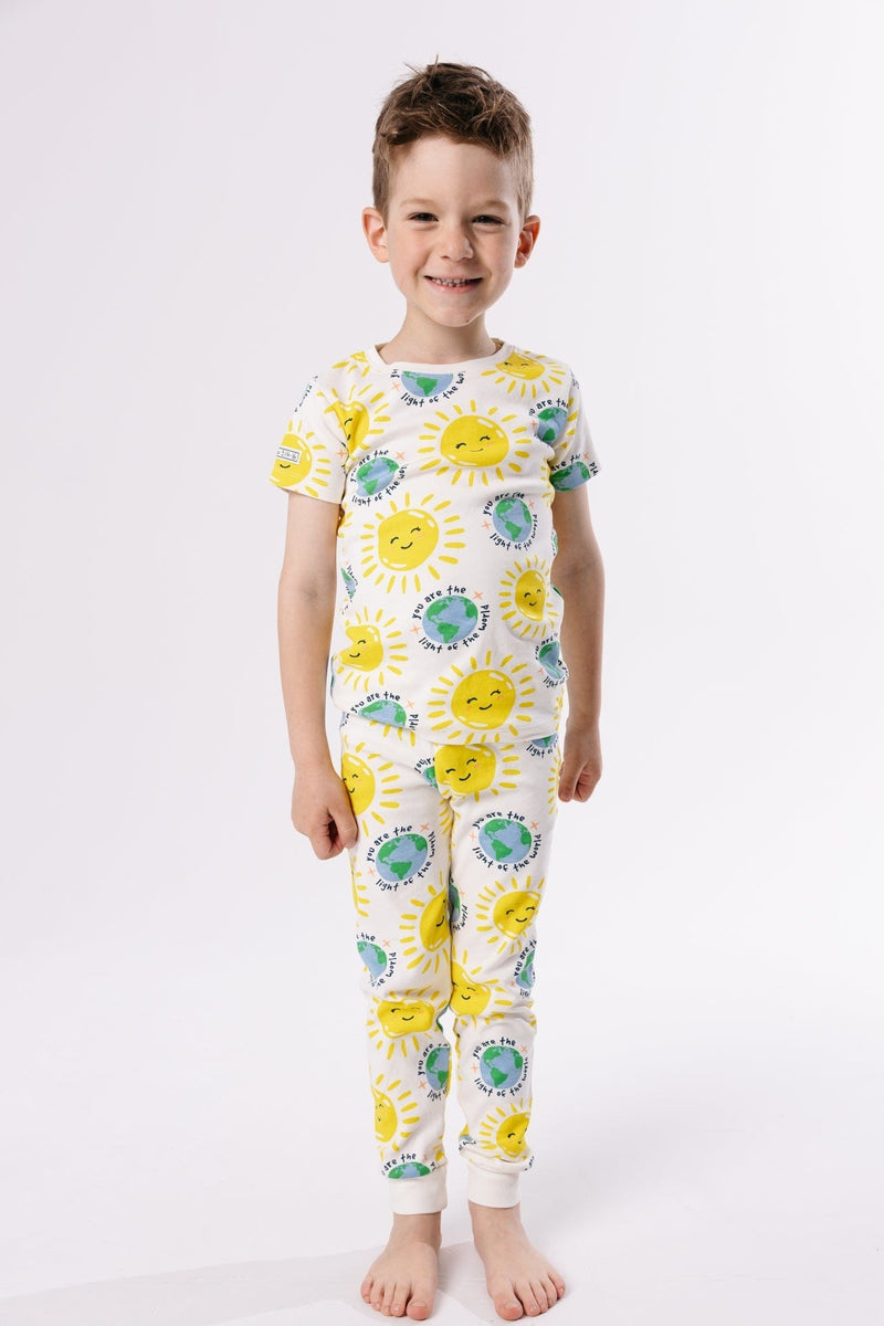 Holy Pals Two Piece Light of the World Short Sleeve Set Cotton