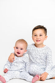 Holy Pals Two Piece Love One Another PJ Long Sleeve Set Cotton