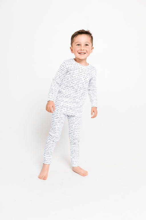 Holy Pals Two Piece Love One Another PJ Long Sleeve Set Cotton