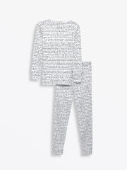 Holy Pals Two Piece Love One Another PJ Long Sleeve Set Cotton