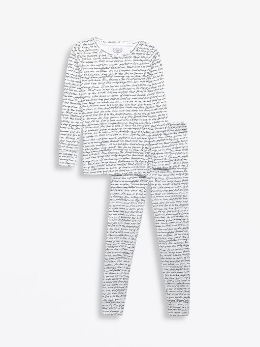 Holy Pals Two Piece Love One Another PJ Long Sleeve Set Cotton