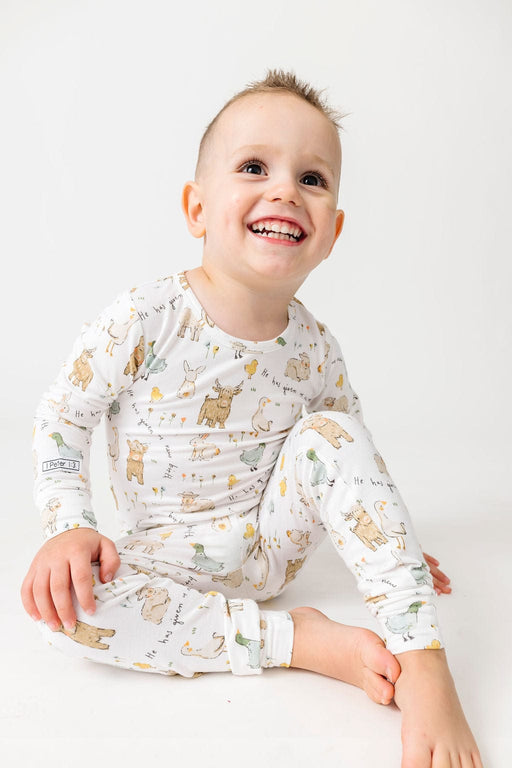 Holy Pals Two Piece New Birth PJ Long Sleeve Set Bamboo