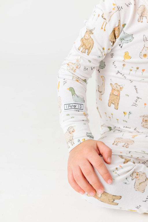 Holy Pals Two Piece New Birth PJ Long Sleeve Set Bamboo