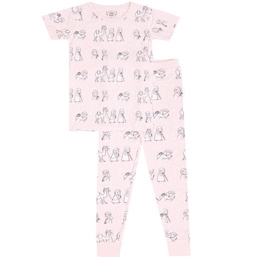 Holy Pals Two Piece Ruth & Naomi PJ Short Sleeve & Pants Set Bamboo