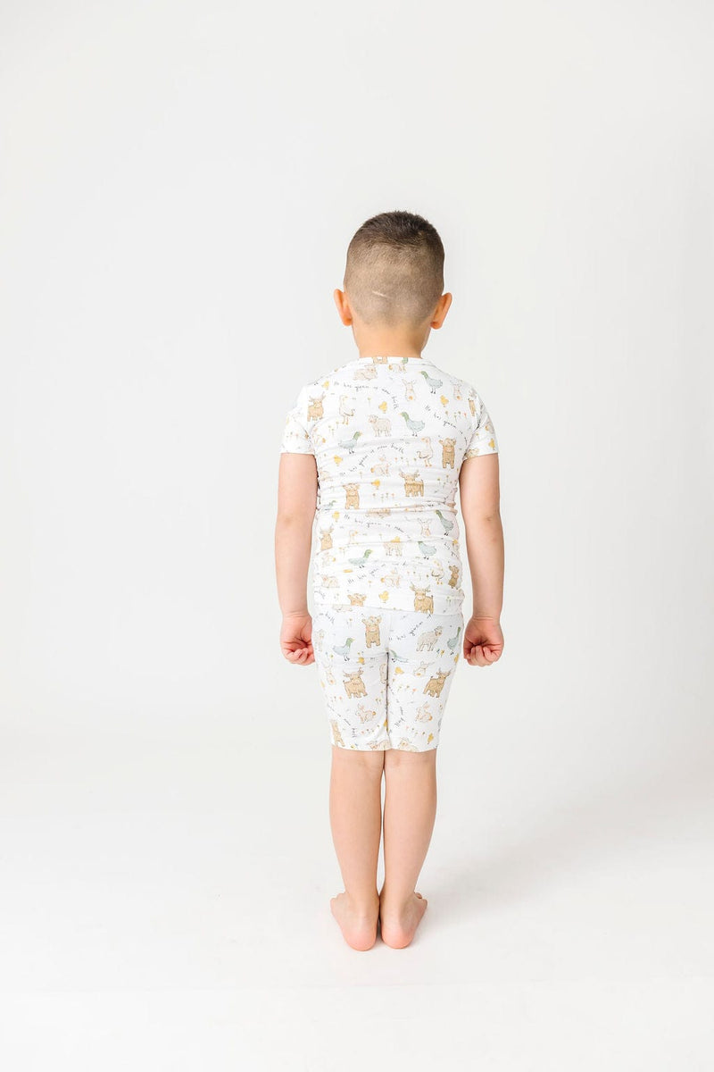 Holy Pals Two Piece Shorts New Birth PJ Shorts Set Bamboo