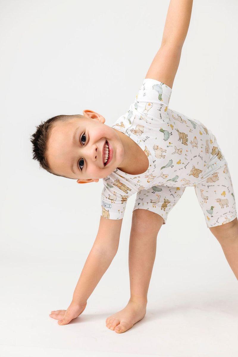 Holy Pals Two Piece Shorts New Birth PJ Shorts Set Bamboo