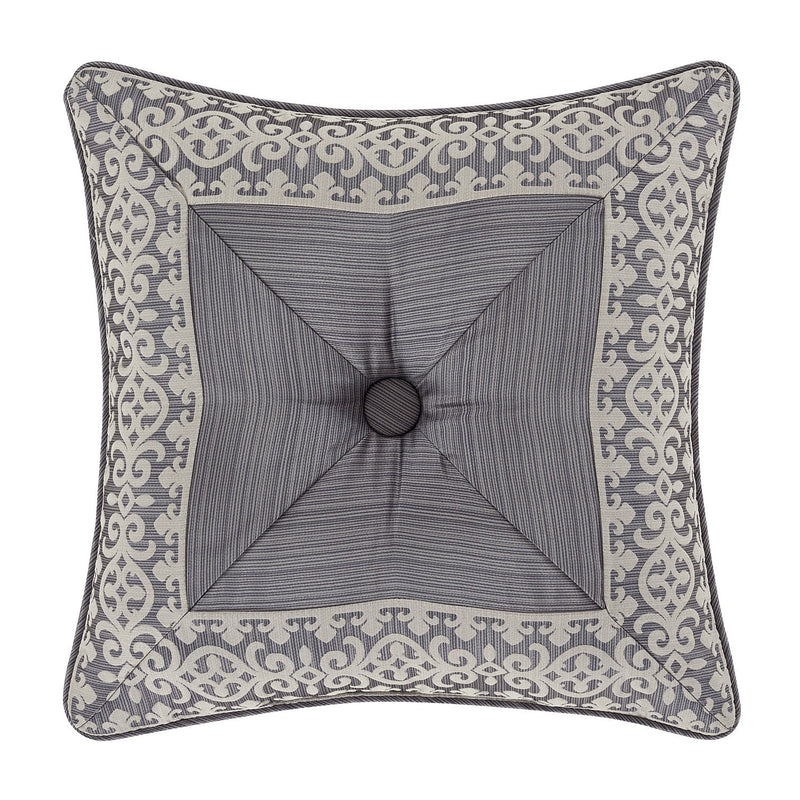 Houston 18" Square Embellished Decorative Throw Pillow