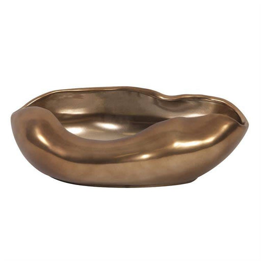 HOWARD ELLIOTT Bowls Matte Bronze Abstract Ceramic Bowl
