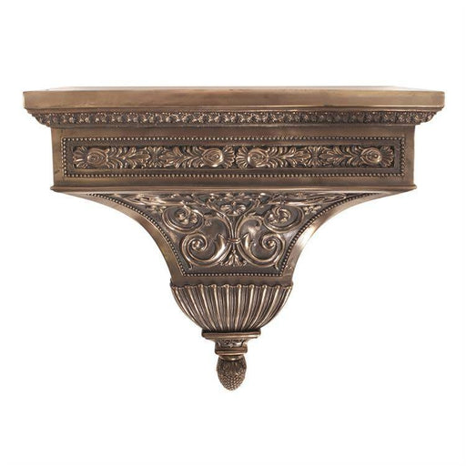 HOWARD ELLIOTT Wall Decor Ornate Rectangular Wall Shelf with Bronze Finish