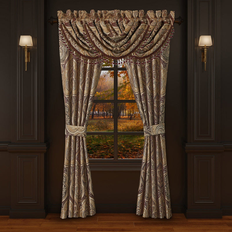 J. Queen New York Coordinate Window Bordeaux Window Panel Pair