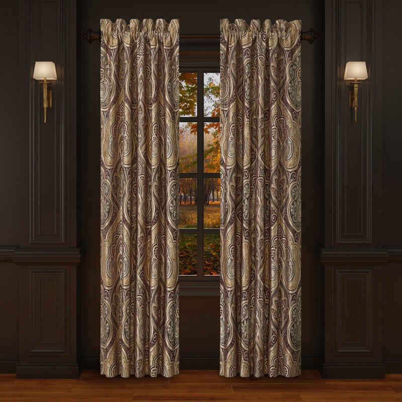 J. Queen New York Coordinate Window Bordeaux Window Panel Pair