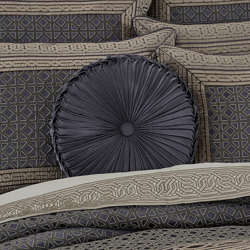 J. Queen New York Decorative Coordinate Pillows Alaro Tufted Round Decorative Throw Pillow