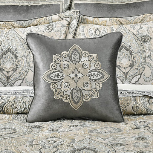 J. Queen New York Decorative Coordinate Pillows Annabelle 18" Square Embellished Decorative Throw Pillow