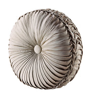 J. Queen New York Decorative Coordinate Pillows Astoria Tufted Round Decorative Throw Pillow