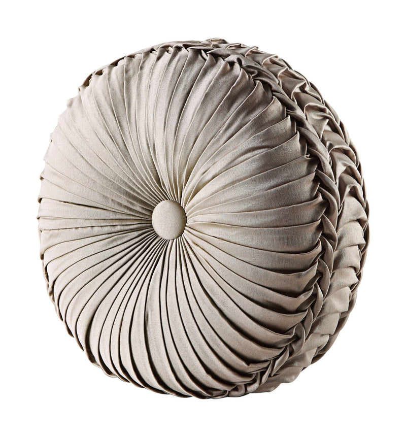 J. Queen New York Decorative Coordinate Pillows Astoria Tufted Round Decorative Throw Pillow