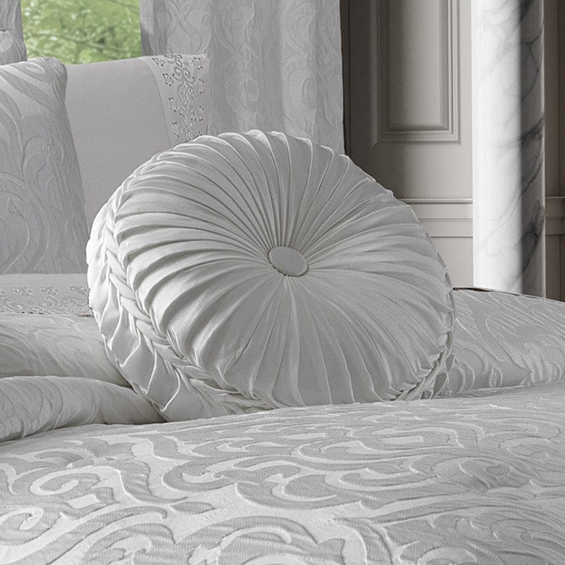 J. Queen New York Decorative Coordinate Pillows Astoria Tufted Round Decorative Throw Pillow