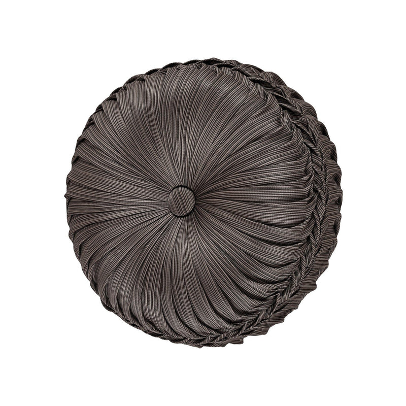 J. Queen New York Decorative Coordinate Pillows Astoria Tufted Round Decorative Throw Pillow