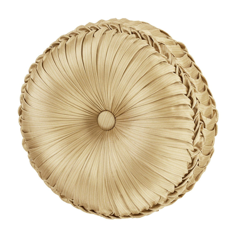J. Queen New York Decorative Coordinate Pillows Aurelia Tufted Round Decorative Throw Pillow