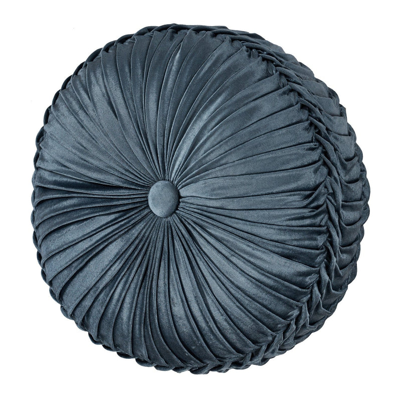 J. Queen New York Decorative Coordinate Pillows Avellino Tufted Round Decorative Throw Pillow