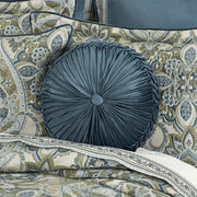 J. Queen New York Decorative Coordinate Pillows Avellino Tufted Round Decorative Throw Pillow