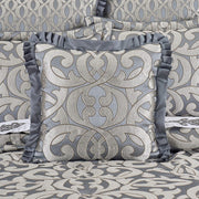J. Queen New York Decorative Coordinate Pillows Barocco 20" Square Embellished Decorative Throw Pillow