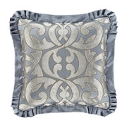 J. Queen New York Decorative Coordinate Pillows Barocco 20" Square Embellished Decorative Throw Pillow